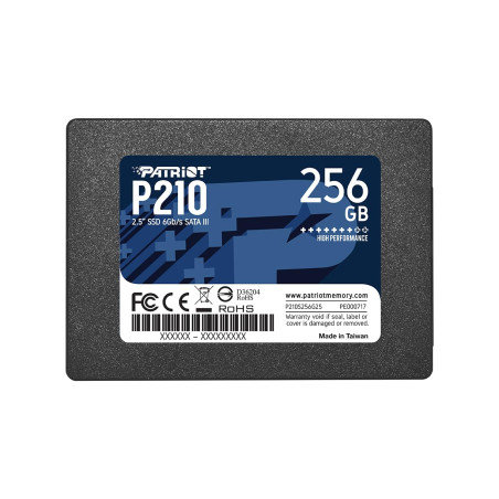 Patriot P210 SSD 256Go SATA III Disque Solide Interne 2.5" - P210S256G25