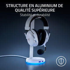 Razer Base Station V2 Chroma - Support de Casque USB Hub: Éclairage Chroma RGB - 2 Ports USB 3.1 - Base antidérapante - Conçu po