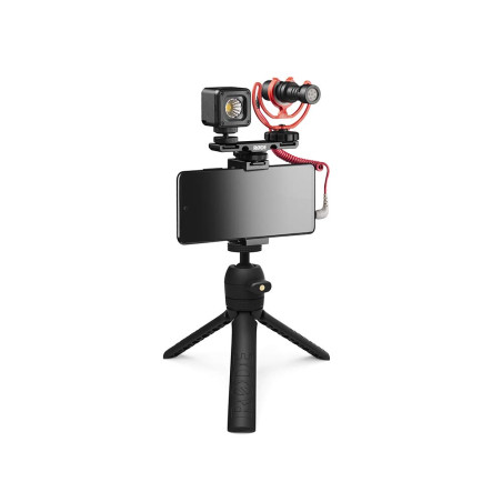 RØDE Le kit Vlogger de RØDE est un kit complet de réalisation audiovisuelle mobile avec microphone de haute qualité, trépied, lu