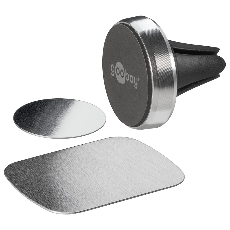 Goobay 38685 Kit Universel de Support Magnétique au Design Ultraplat, Noir/Argent, 35mm Diamètre Goobay 38685 Kit Universel de Support Magnétique au Design Ultraplat, Noir/Argent, 35mm Diamètre