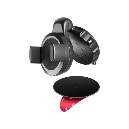 Goobay Universal holder with suction cup, black - for simple, secure attachment in the car Universal holder with suction cup for