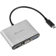 SilverStone SST-EP06C - Concentrateur adaptateur convertisseur USB 3.1 Type C vers VGA/USB Type C/USB Type A
