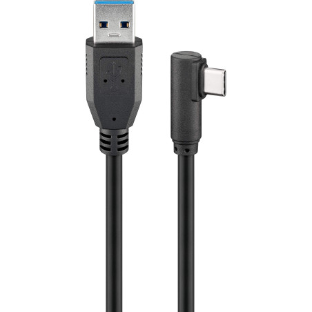 goobay Wentronic 66503 câble USB 2 m USB 3.2 Gen 1 (3.1 Gen 1) USB C USB A Noir