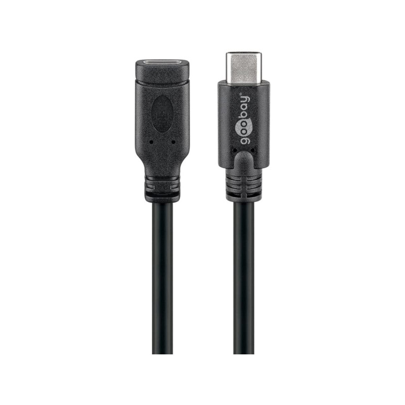 Goobay 45393 Rallonge USB-C USB 3.1 1re Génération, Noir Goobay 45393 Rallonge USB-C USB 3.1 1re Génération, Noir