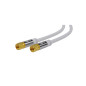 Câble D'Antenne SAT (Type 135 dB), Blindé 4 Fois, Blanc, 1m Longueur - 70598 Câble D'Antenne SAT (Type 135 dB), Blindé 4 Fois, Blanc, 1m Longueur - 70598