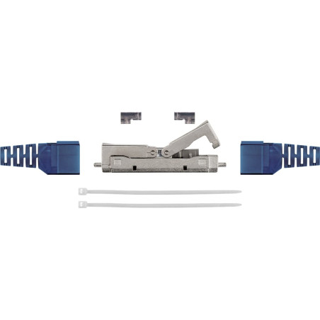 goobay ADAPTADOR DE RED RJ45 CAT 6A [1X LSA - 1X LSA] GRIS, AZUL
