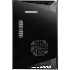 SilverStone Technology LD03-AF Boîtier Mini-ITX Version Airflow Verre trempé à Quatre côtés Ventilateur de 120 mm x 2 pré-instal