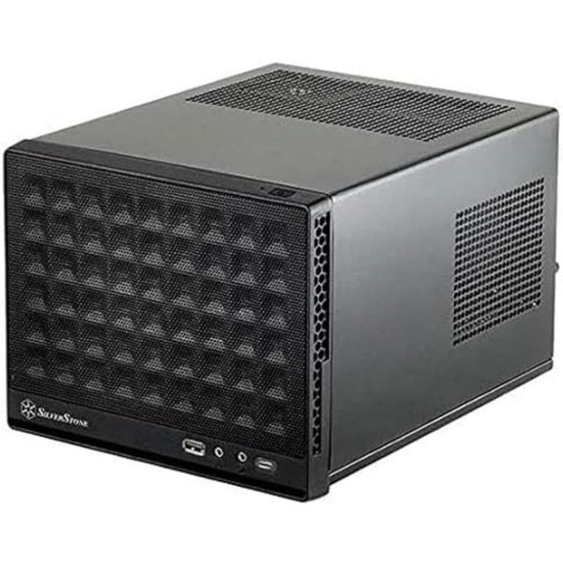 Silverstone SST-SG13B-C - Sugo Boîtier PC Cube Compact Mini-ITX, Panneau Frontal Mesh, connecteur USB Type C sur Le Port d'E/S, Silverstone SST-SG13B-C - Sugo Boîtier PC Cube Compact Mini-ITX, Panneau Frontal Mesh, connecteur USB Type C sur Le Port d'E/S,