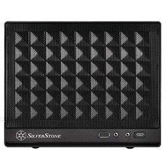 Silverstone SST-SG13B-C - Sugo Boîtier PC Cube Compact Mini-ITX, Panneau Frontal Mesh, connecteur USB Type C sur Le Port d'E/S, 