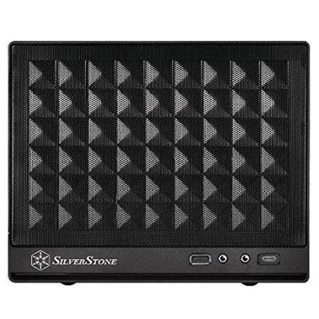 Silverstone SST-SG13B-C - Sugo Boîtier PC Cube Compact Mini-ITX, Panneau Frontal Mesh, connecteur USB Type C sur Le Port d'E/S, 