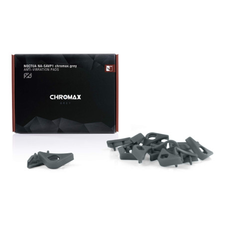 Noctua NA-SAVP1 chromax.grey, Silentblocs Anti-Vibration pour Ventilateur Noctua 140 & 120 mm (16 pièces, Gris)