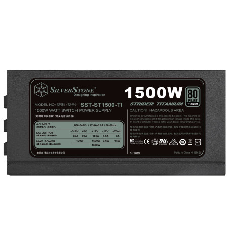 Silverstone ST1500-TI unité d'alimentation d'énergie 1500 W 20+4 pin ATX ATX Noir