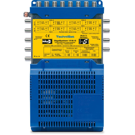 TechniSat GigaSystem 17/8 G TV Set-Top Boxe Satellite, Terrestre Bleu, Jaune - TV Set-Top Boxes (Satellite, Terrestre, Bleu, Jau