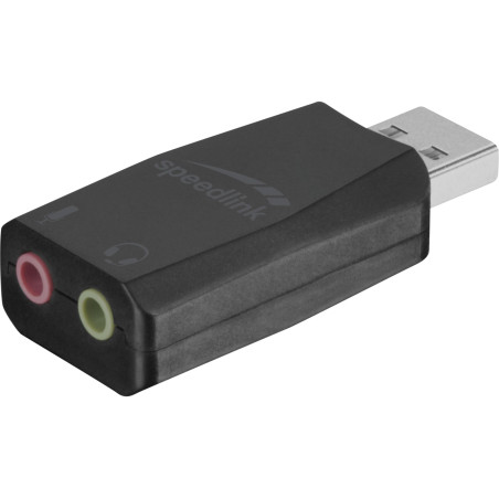 Speedlink Vigo Carte Son USB avec entrée Microphone et Casque (Forme Compacte, Poids Réduit, Raccordement USB)