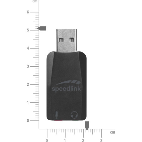 Speedlink Vigo Carte Son USB avec entrée Microphone et Casque (Forme Compacte, Poids Réduit, Raccordement USB)