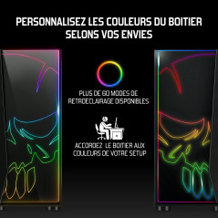 SPIRIT OF GAMER - Boitier PC Gamer RGB Ghost One - Façade et Paroi en Verre Trempé - 60 Modes de Rétroéclairage - 2 Ventilateur 