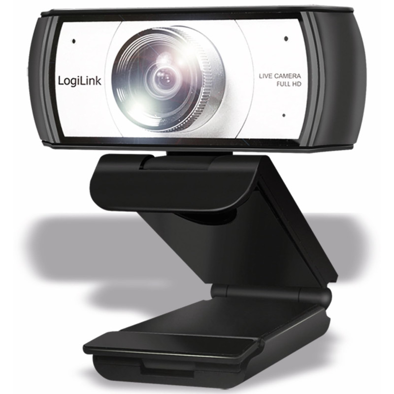 LogiLink UA0377 Webcam de conférence HD USB, Objectif Ultra Grand Angle 120°, Double Microphone avec réduction du Bruit, Mise au LogiLink UA0377 Webcam de conférence HD USB, Objectif Ultra Grand Angle 120°, Double Microphone avec réduction du Bruit, Mise au