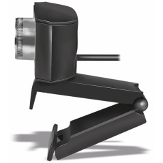 LogiLink UA0377 Webcam de conférence HD USB, Objectif Ultra Grand Angle 120°, Double Microphone avec réduction du Bruit, Mise au