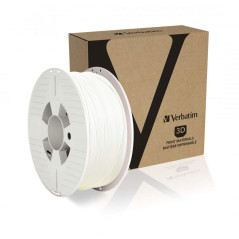 Verbatim PET-G Filament 2 85 mm glycol polyéthylène téréphtalate glycol, Blanc, 1