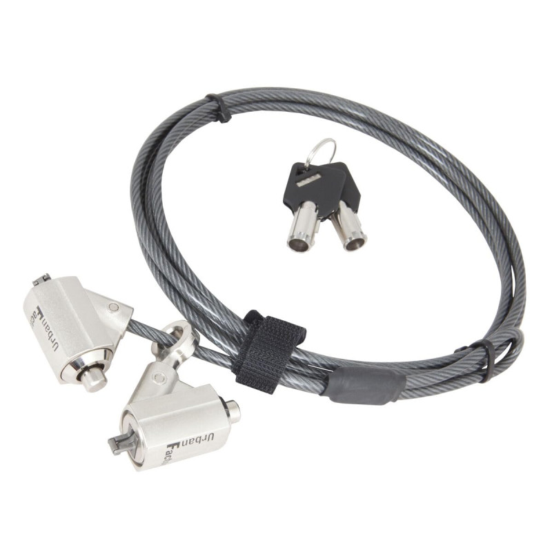 Urban Factory CRS02UF Serrure de Sécurité pour Ordinateur Portable Noir fumée Urban Factory CRS02UF Serrure de Sécurité pour Ordinateur Portable Noir fumée