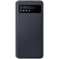 Samsung S View Wallet EF-EA426P Étui de Protection Antichoc avec fenêtre de visualisation intégrée pour Galaxy A42 5G Noir