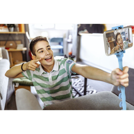 DigiPower Octopus EU-DP-SCH-BL Support Universel pour Smartphone avec ventouses 51 cm avec Maintien Optimal sur Les Surfaces Lis