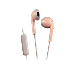 JVC, Ecouteurs Boutons filaires colorés avec télécommande, HA-F19M-PT-E (Rose)