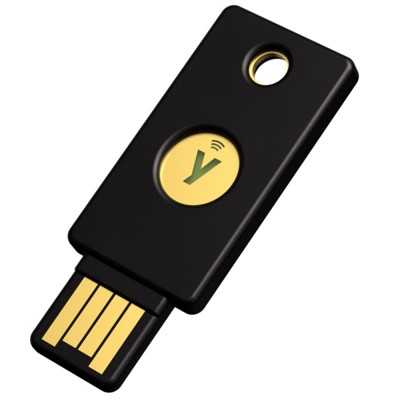 Yubico - YubiKey 5 NFC - Clé de sécurité pour l'authentification à Deux facteurs (2FA), Connexion Via USB-A ou NFC, Certificatio Yubico - YubiKey 5 NFC - Clé de sécurité pour l'authentification à Deux facteurs (2FA), Connexion Via USB-A ou NFC, Certificatio