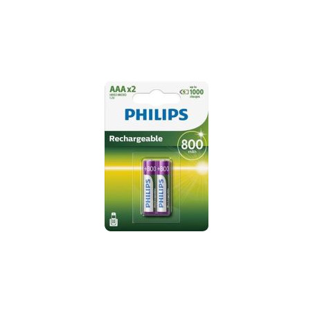 Philips R03B2A80 Batterie rechargeable 800mAh AAA 2 pièces
