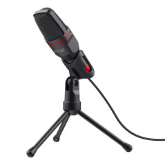 Trust Gaming GXT 212 Mico Microphone USB (Micro PC avec Connexions 3,5 mm et USB, Câble de 1,80 m, sur Trépied) Noir