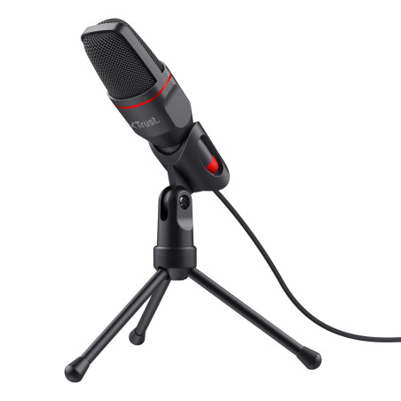 Trust Gaming GXT 212 Mico Microphone USB (Micro PC avec Connexions 3,5 mm et USB, Câble de 1,80 m, sur Trépied) Noir