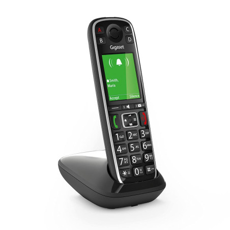 Gigaset E720 - Téléphone fixe sans fil avec larges touches et grand écran couleur rétroéclairés et nombreuses fonctions pour la