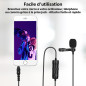 T’NB - Influence Micro Cravate 6 Mètres, Omnidirectionnel, Son 360 Degrés, Attache Cravate, Plug and Play, Compatible Smartphone T’NB - Influence Micro Cravate 6 Mètres, Omnidirectionnel, Son 360 Degrés, Attache Cravate, Plug and Play, Compatible Smartphone
