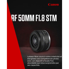 Objectif Appareil Photo Canon RF 50mm F1.8 STM - Compact et Léger pour Appareils Photo EOS R, Ouverture Rapide, Mise au Point Fl