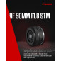 Objectif Appareil Photo Canon RF 50mm F1.8 STM - Compact et Léger pour Appareils Photo EOS R, Ouverture Rapide, Mise au Point Fl