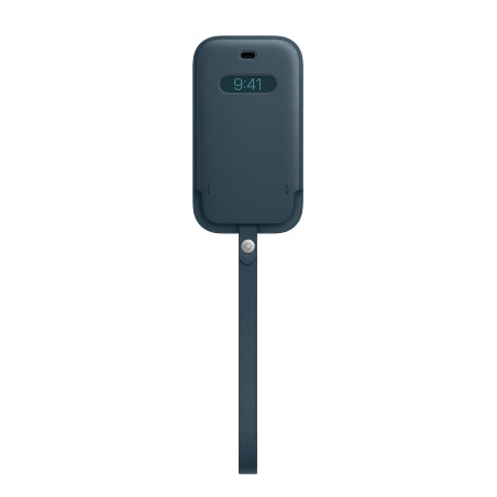 Apple Housse en Cuir avec MagSafe (pour iPhone 12 Mini) - Bleu Baltique