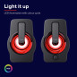 Trust Gemi RGB LED Enceinte PC 2.0 pour PC et Ordinateur Portable, 12W (6W RMS), Alimentation USB, Connexion Audio 3,5 mm, Haut 