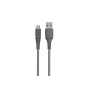 Câble renforcé MicUSB 2m 2.1A Gris