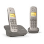 Gigaset AL170A Duo Téléphone fixe sans fil DECT/GAP Répondeur Taupe [Version Française]