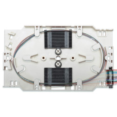 DIGITUS Cassette d'épissure Fibre Optique - 12 Pigtails - pré-assemblé - LC (APC) - OS2 - teinté dans la Masse Selon DIN IEC 603