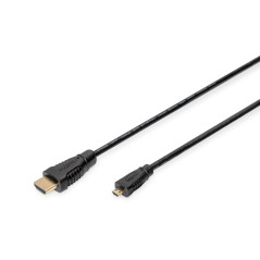 DIGITUS Câble de raccordement AK-330115-010-S 1.00 m noir