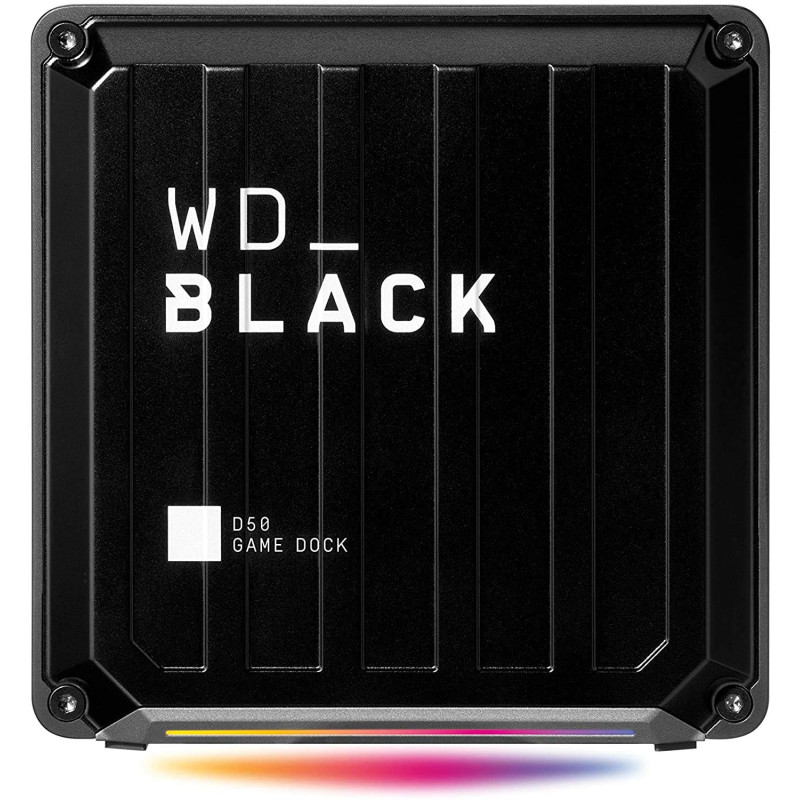 WD_BLACK D50 Game Dock, (2 x Thunderbolt 3, Display Port 1.4, 2 xUSB-C, 3 x USB A, entrée/sortie audio et Gigabit Ethernet Éclai WD_BLACK D50 Game Dock, (2 x Thunderbolt 3, Display Port 1.4, 2 xUSB-C, 3 x USB A, entrée/sortie audio et Gigabit Ethernet Éclai