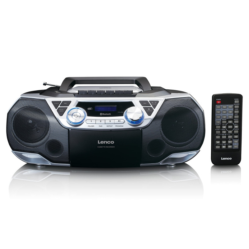 Lenco SCD-720 Boombox Dab+, Bluetooth 5.0, Lecteur CD/MP3, Lecteur de Cassettes, Radio FM, Port USB, 2 x 6 W RMS et Bass Reflex, Lenco SCD-720 Boombox Dab+, Bluetooth 5.0, Lecteur CD/MP3, Lecteur de Cassettes, Radio FM, Port USB, 2 x 6 W RMS et Bass Reflex,