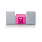 Lenco MC-013 Pink Chaîne stéréo avec radio fm et lecteur cd - Rose et Gris Lenco MC-013 Pink Chaîne stéréo avec radio fm et lecteur cd - Rose et Gris