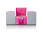 Lenco MC-013 Pink Chaîne stéréo avec radio fm et lecteur cd - Rose et Gris Lenco MC-013 Pink Chaîne stéréo avec radio fm et lecteur cd - Rose et Gris