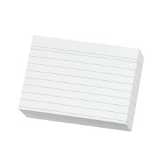 Herlitz fiches Bristol A8, ligné, Blanc, 200 piéces