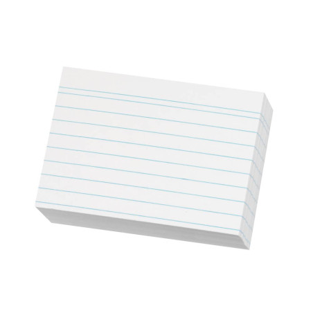 Herlitz fiches Bristol A8, ligné, Blanc, 200 piéces