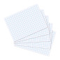 Herlitz Lot de 100 Fiches bristol A6 quadrillé Blanc