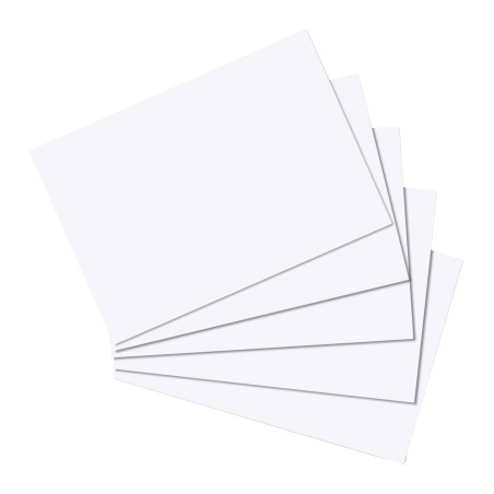 Herlitz-10621308 - fiches, A5, blanc,VE=100