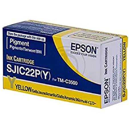 Epson SJIC22PY -Jaune - original - cartouche d'encre - pour TM C3500